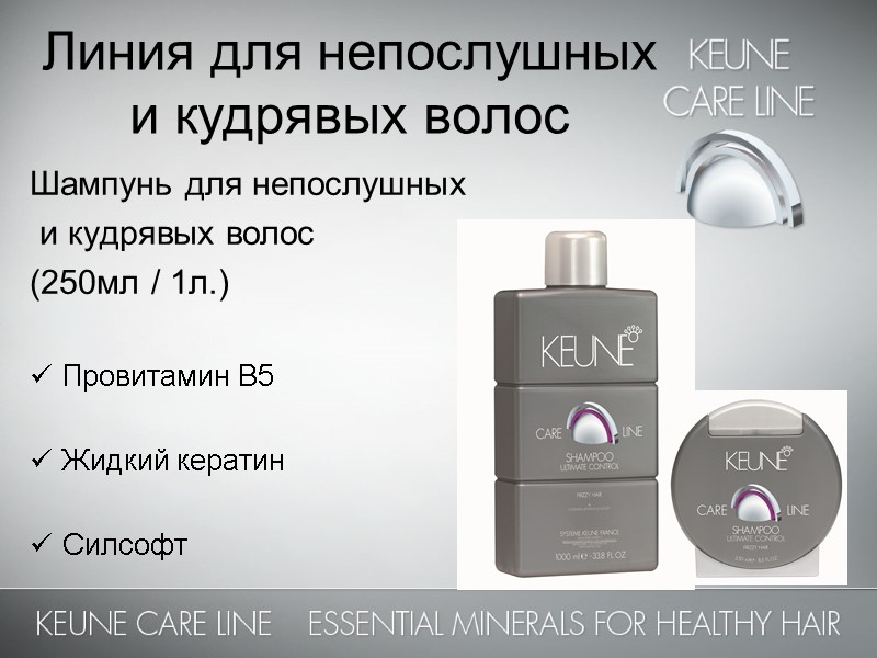 Линия для непослушных  и кудрявых волос Шампунь для непослушных  и кудрявых волос